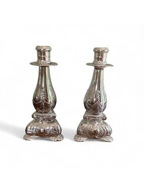 Two Vintage Avon Candlestick Cologne Bottles in scent Moonwind 5 fl oz